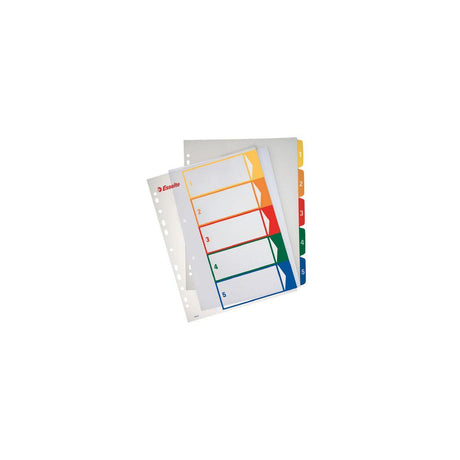 Plastic register ESSELTE PP A4+ 1-5 colours