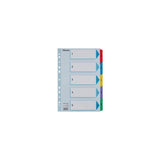 Cardboard index with plastic fl. A4 1-5 colour