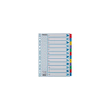 Cardboard index with plastic fl. A4 1-12 colour