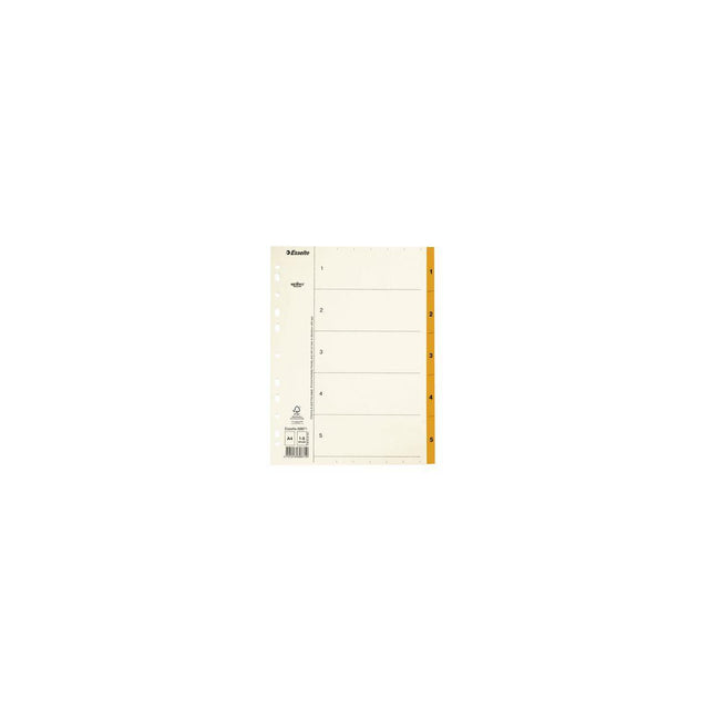 Cardboard register Servo A4 1-5 orange tab