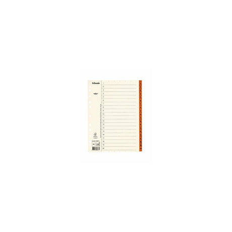 Card index Servo A4 1-20 brown tab