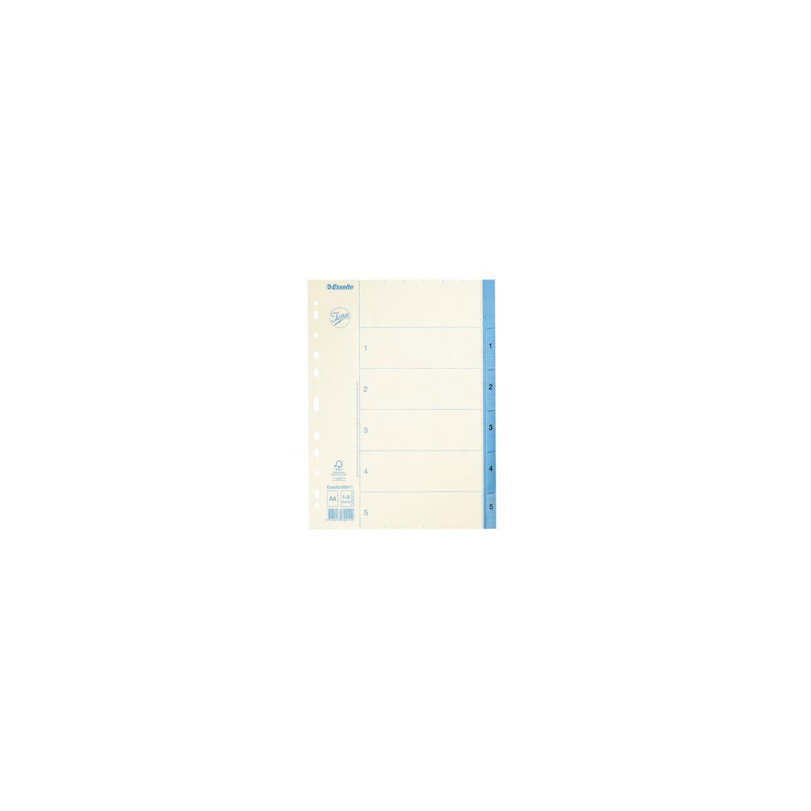 Card index JOPA A4 1-5 white/blue