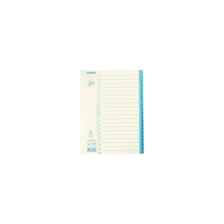 Cardboard index JOPA A4 1-20 white/blue