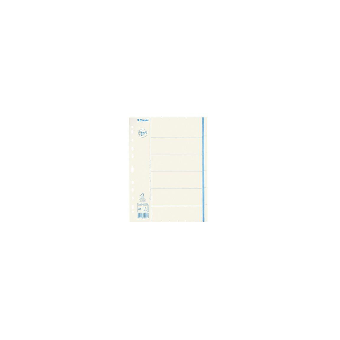 Cardboard register JOPA A4 5 tab otr.