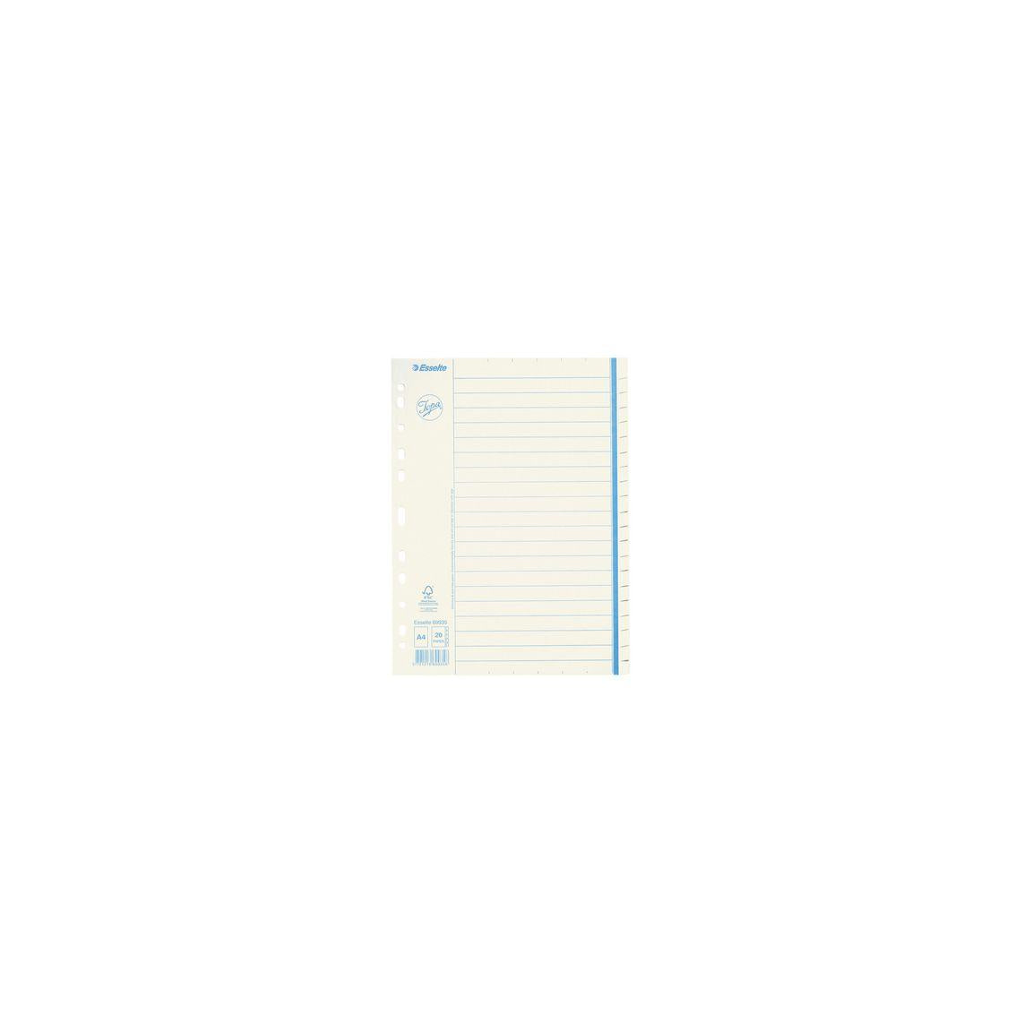 Cardboard register JOPA A4 20 tab otr.