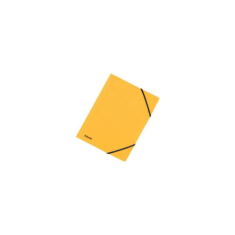 Rubber band folder presspan A4 yellow