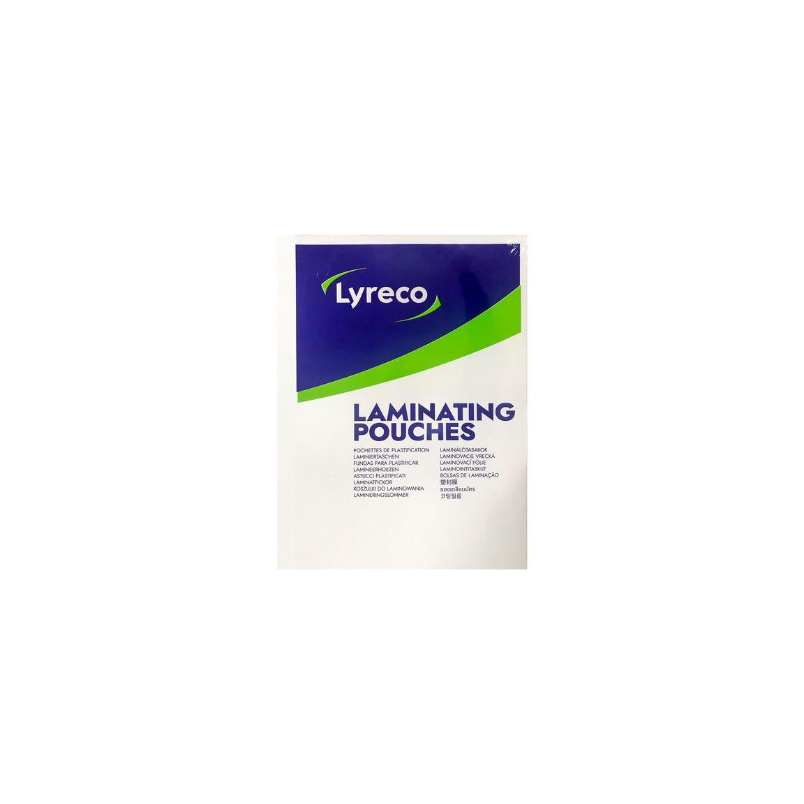Laminate LYRECO A3 75mic clear 100/pack