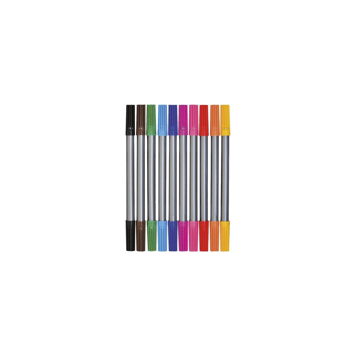 Fibre pencil double tip 10/pc