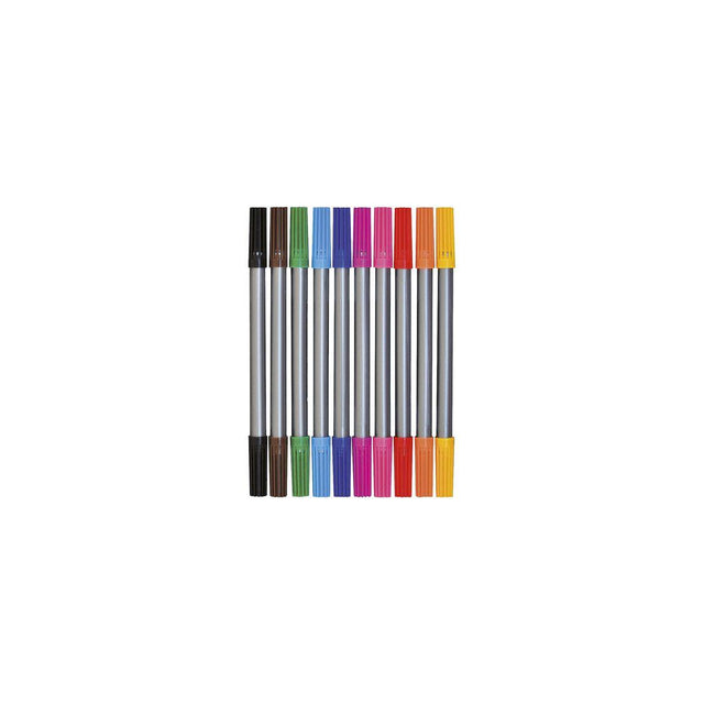 Fibre pencil double tip 10/pc