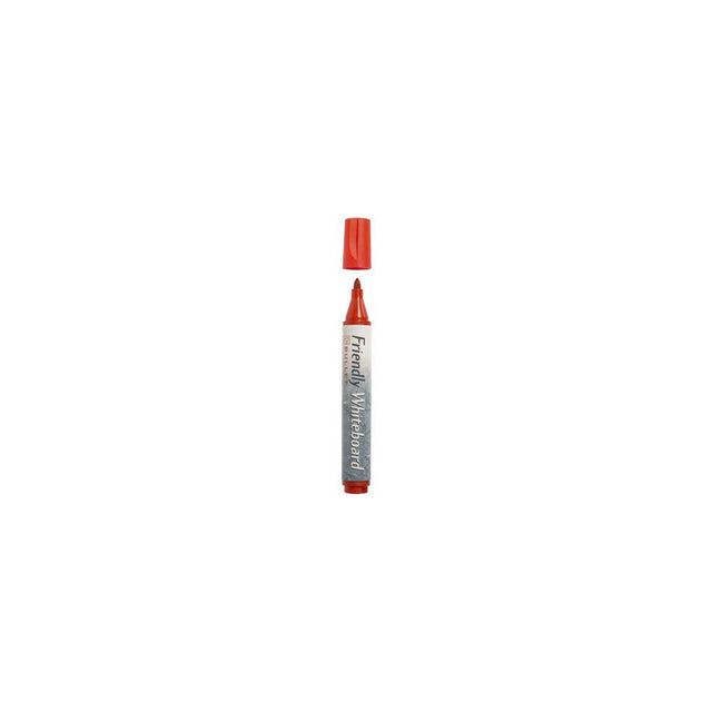 Whiteboard pen FRIENDLY round red