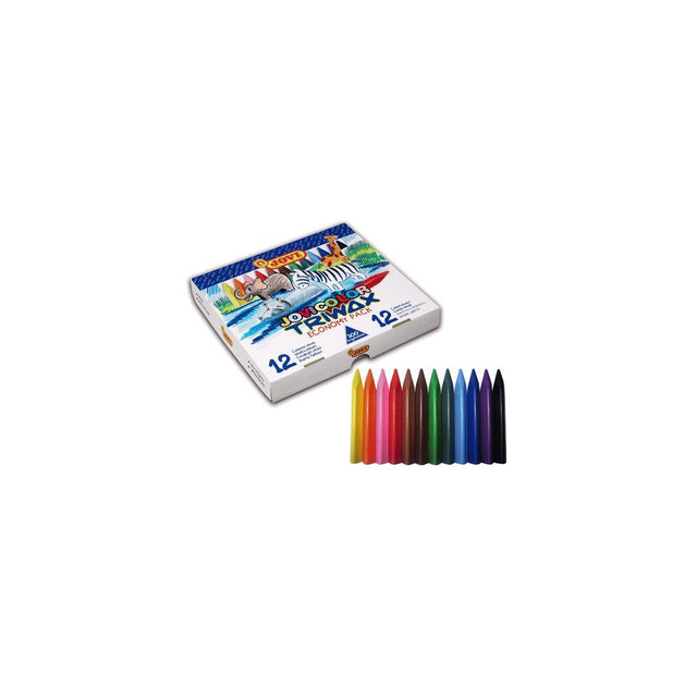 Wax crayon triangular 12 colours 300/pack