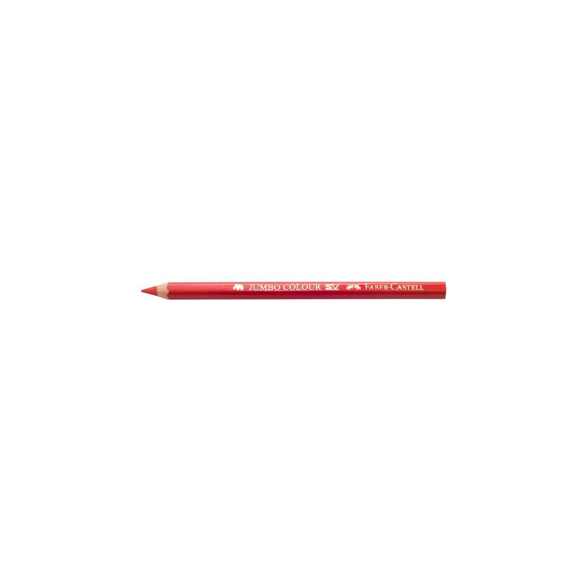 FABER Jumbo clear red coloured pencil 12/pack