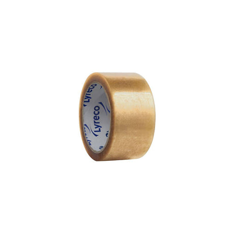 Packing tape LYRECO PP 50mmx66m Clear 6/pack