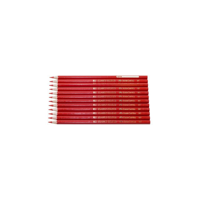 FABER-CASTELL coloured pencil red 12/pack