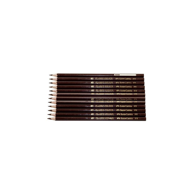 FABER-CASTELL coloured pencil brown 12/pack