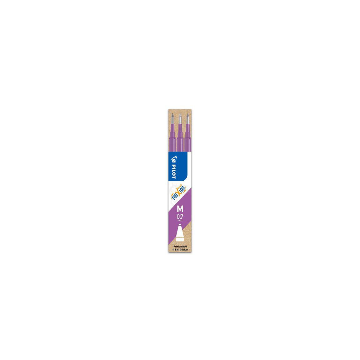 Refill PILOT Frixion 0,7mm purple 3/pack