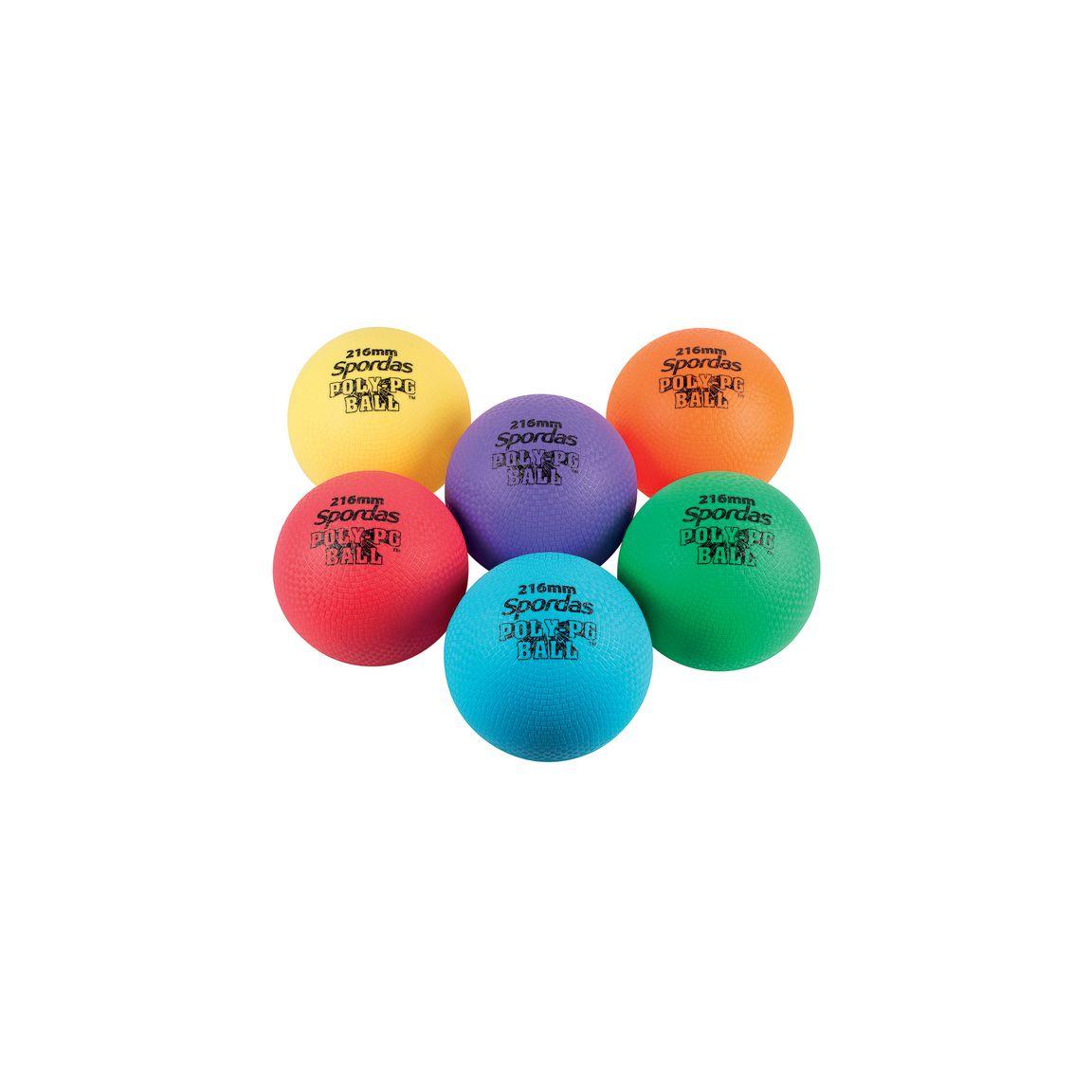 Gymnastics ball set diam 18cm 6/pc