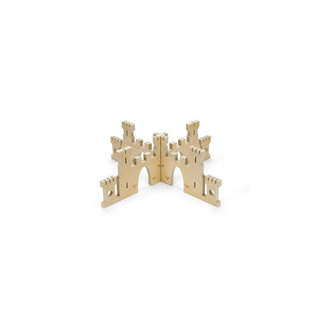 Wooden castle building set
