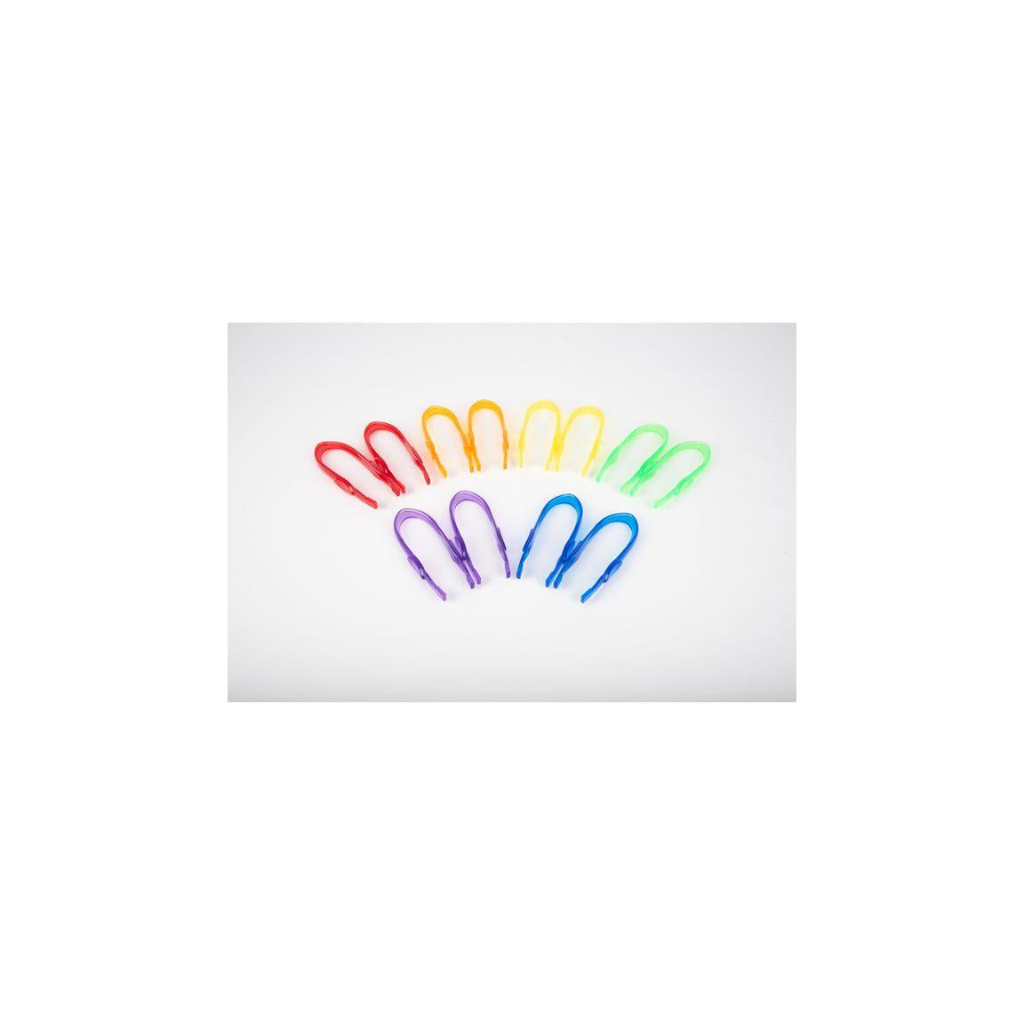Transparent tweezers coloured 12/pack