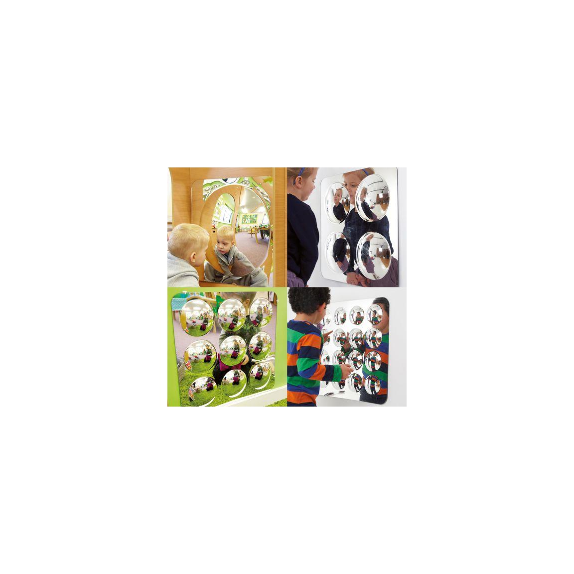 Sensory mirrors with dome 4/pc