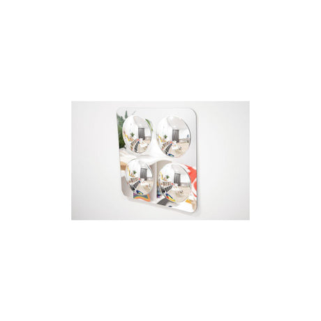 Mirror with 4 convex domes