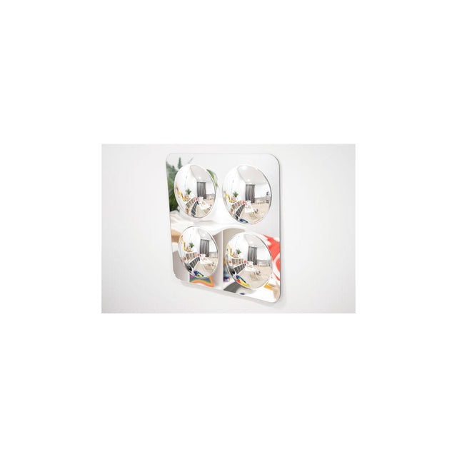 Mirror with 4 convex domes