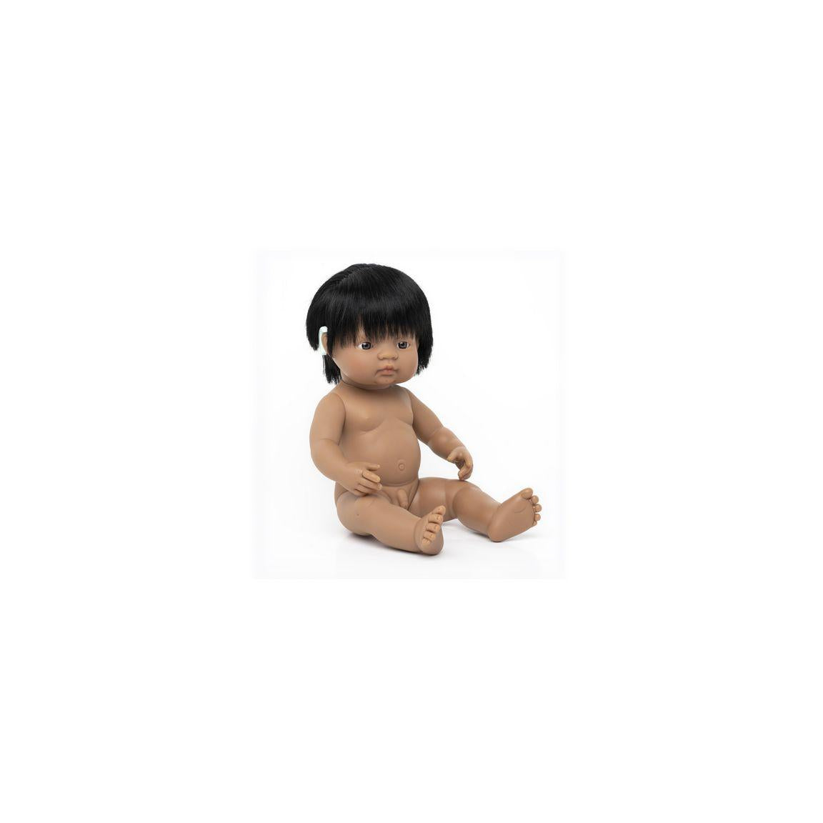 Doll with hearing aid 38cm