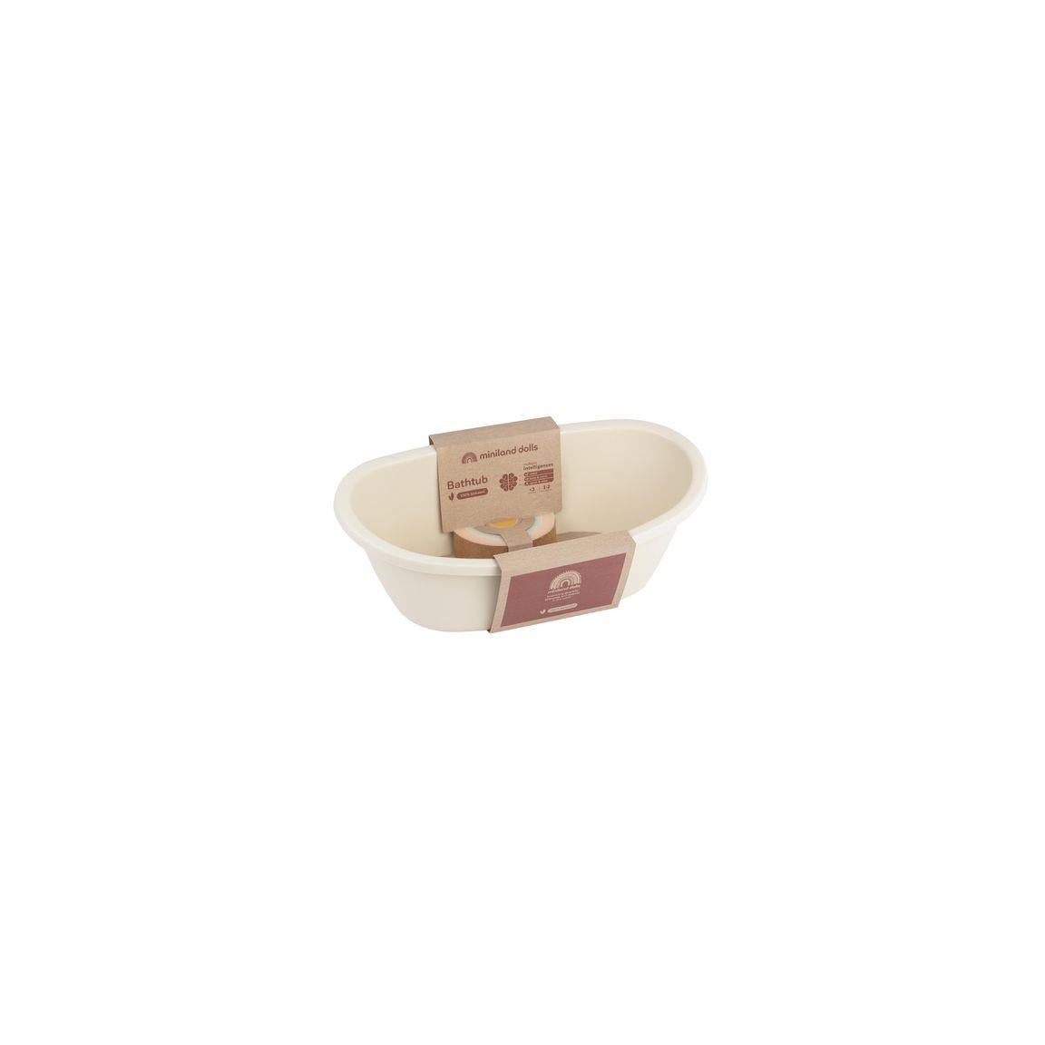 Bath tub for doll bioplastic 2 pieces