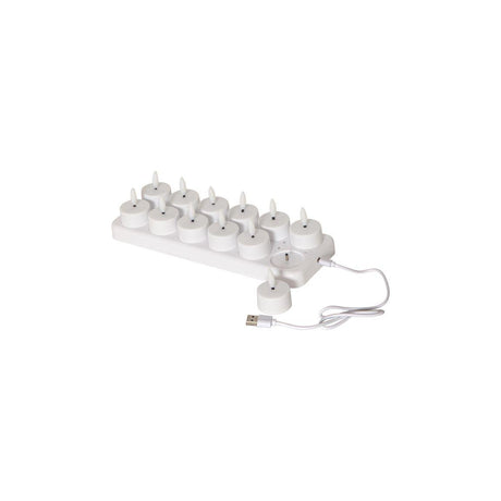 Tea light STAR T Flame LED w/charger