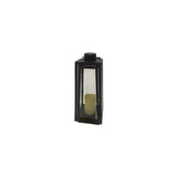 Candle lantern with led light 41cm warm white/black