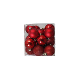 Decoration Christmas baubles 6cm 20/pack red