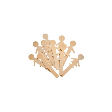Wooden sticks people 10/pack