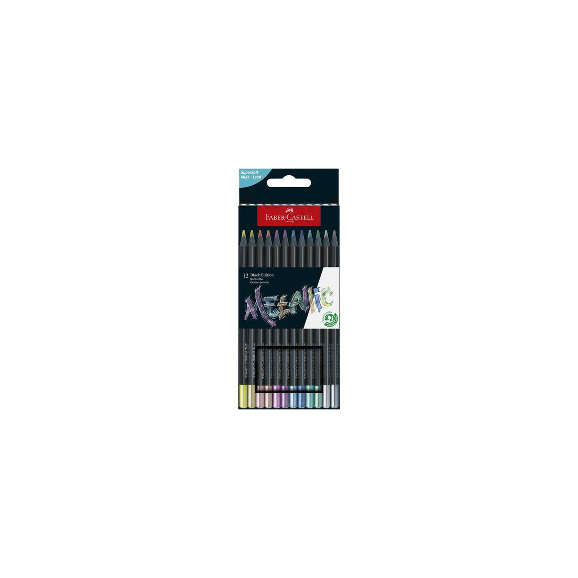 Coloured pencil Black Edition Metallic 12/pack