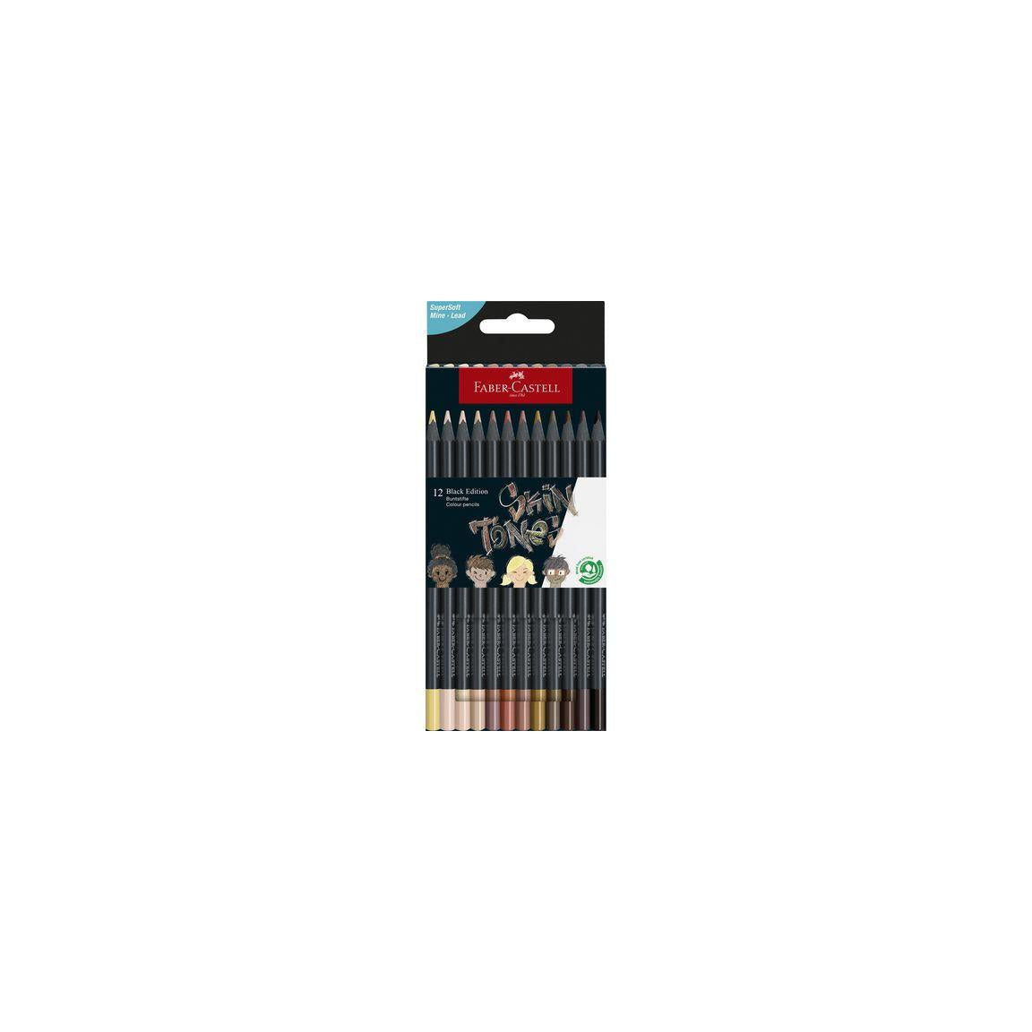 Black Edition Skin tones coloured pencil 12/pack
