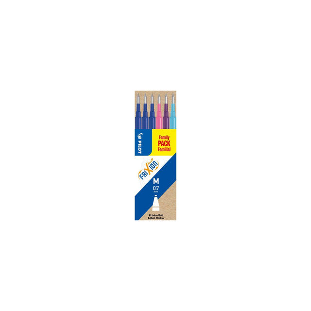 Refill PILOT Frixion 0,7mm 4-colours 6/pc