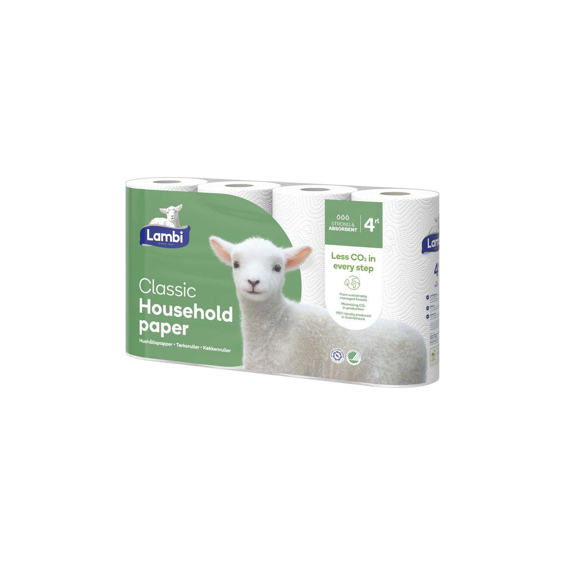 Household paper LAMBI Classic white 20/pack