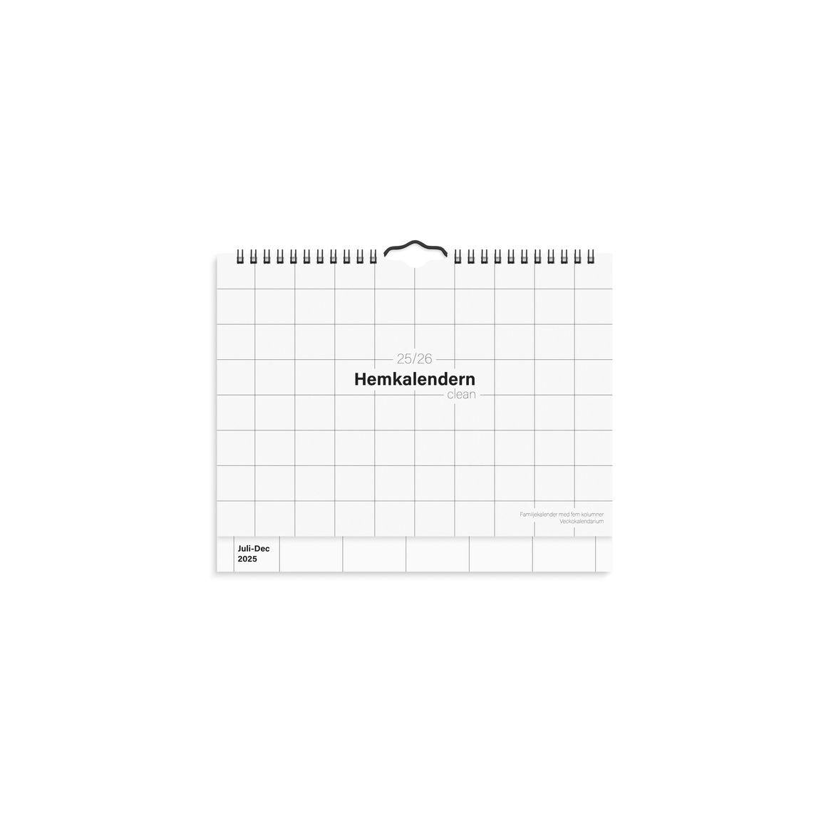 Home calendar Clean 25/26