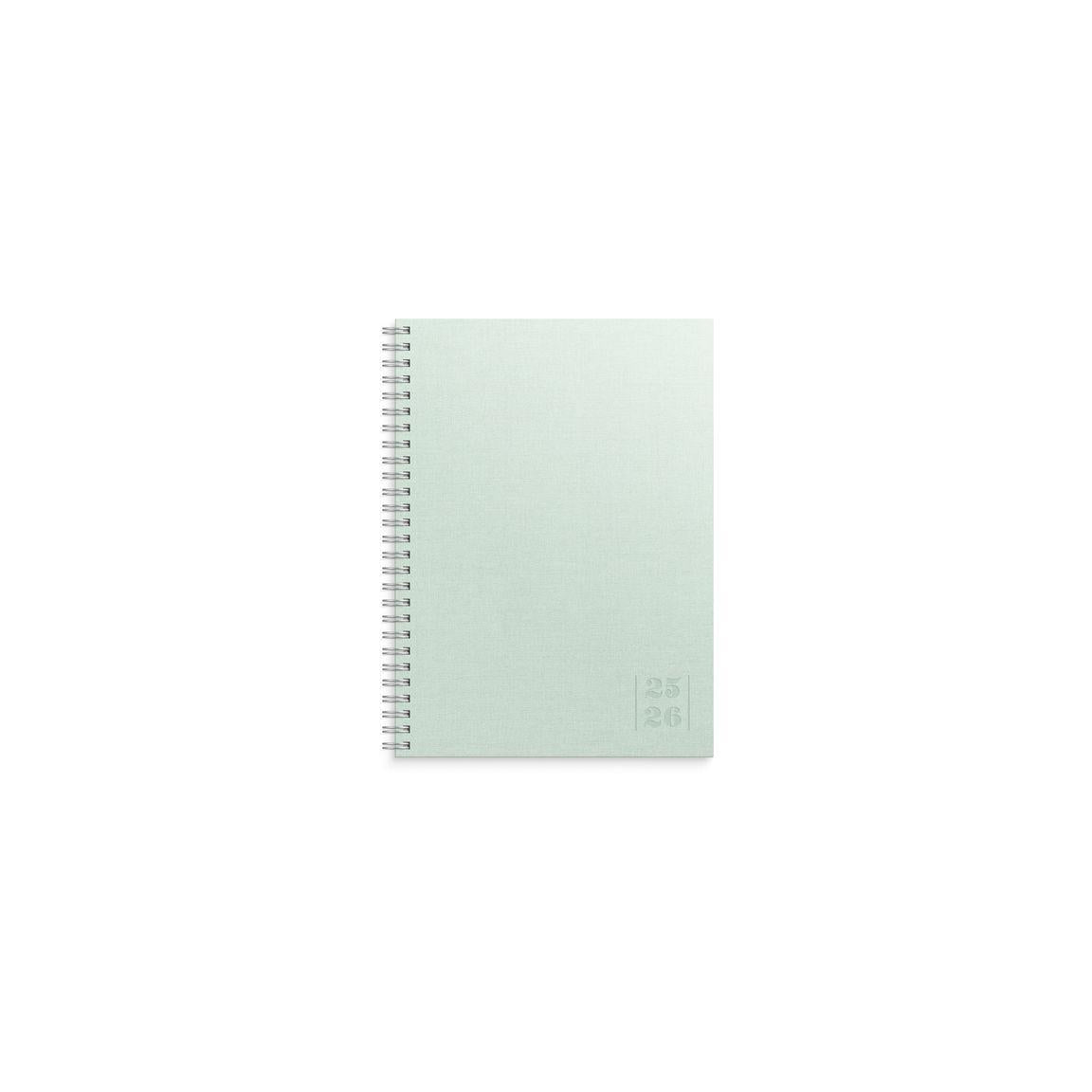 Calendar Study Textile green A5 25/26