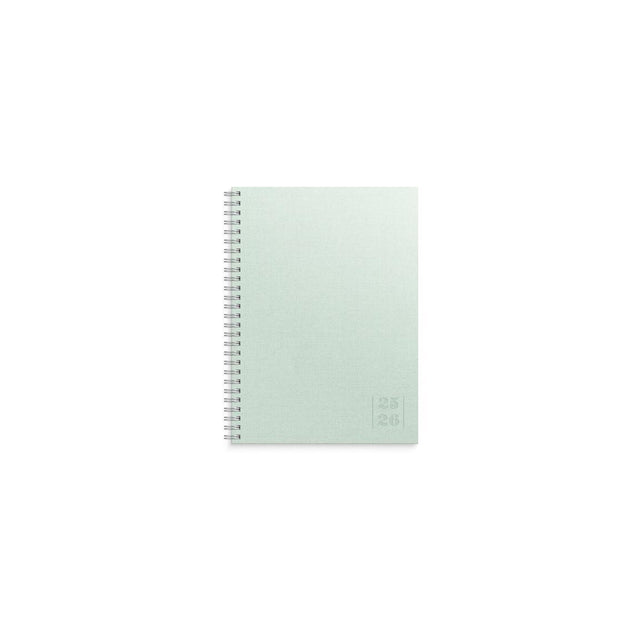 Calendar Study Textile green A5 25/26