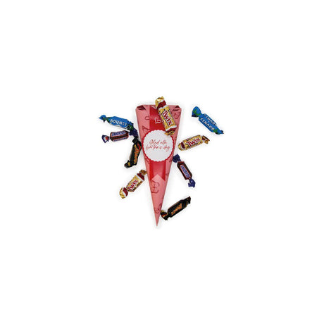 Candy Valentine's cone wrapped 80g