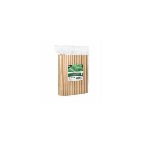 PAPSTAR paper straws 10mmx21cm 100/pack