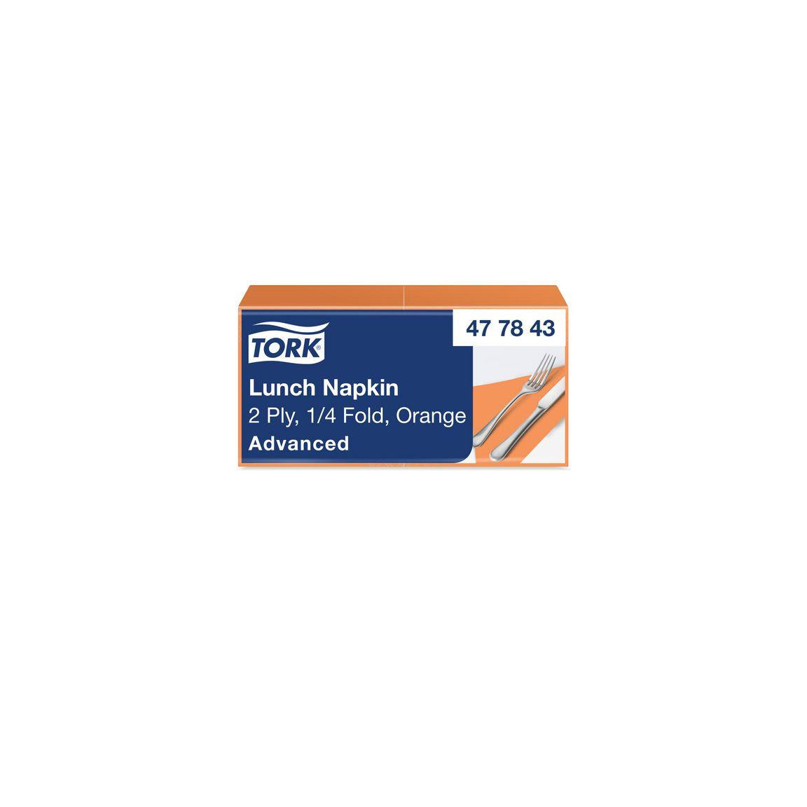 Napkin TORK Lunch 2-ply orange 200/pack