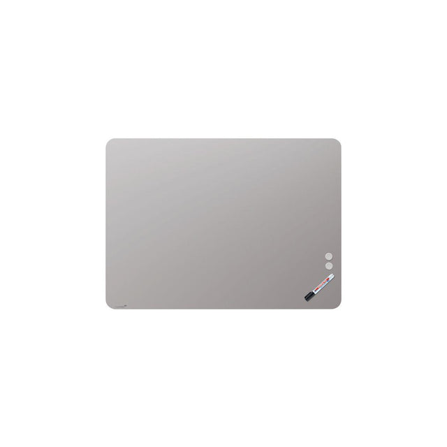 Glass board LEGAMASTER r.corner 90x120cm grey