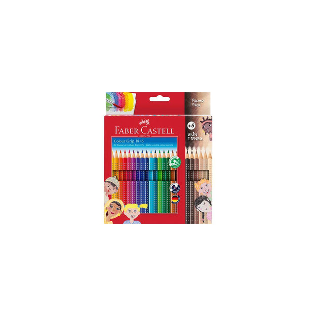 FABER CASTELL Grip coloured pencil 24/pack