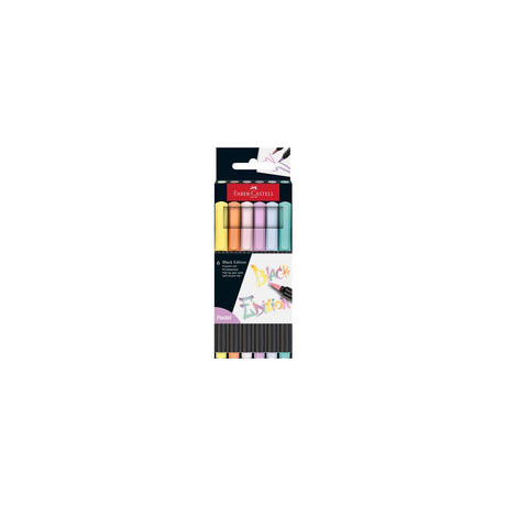 Fibre pen Black Edition pastel 6/pc