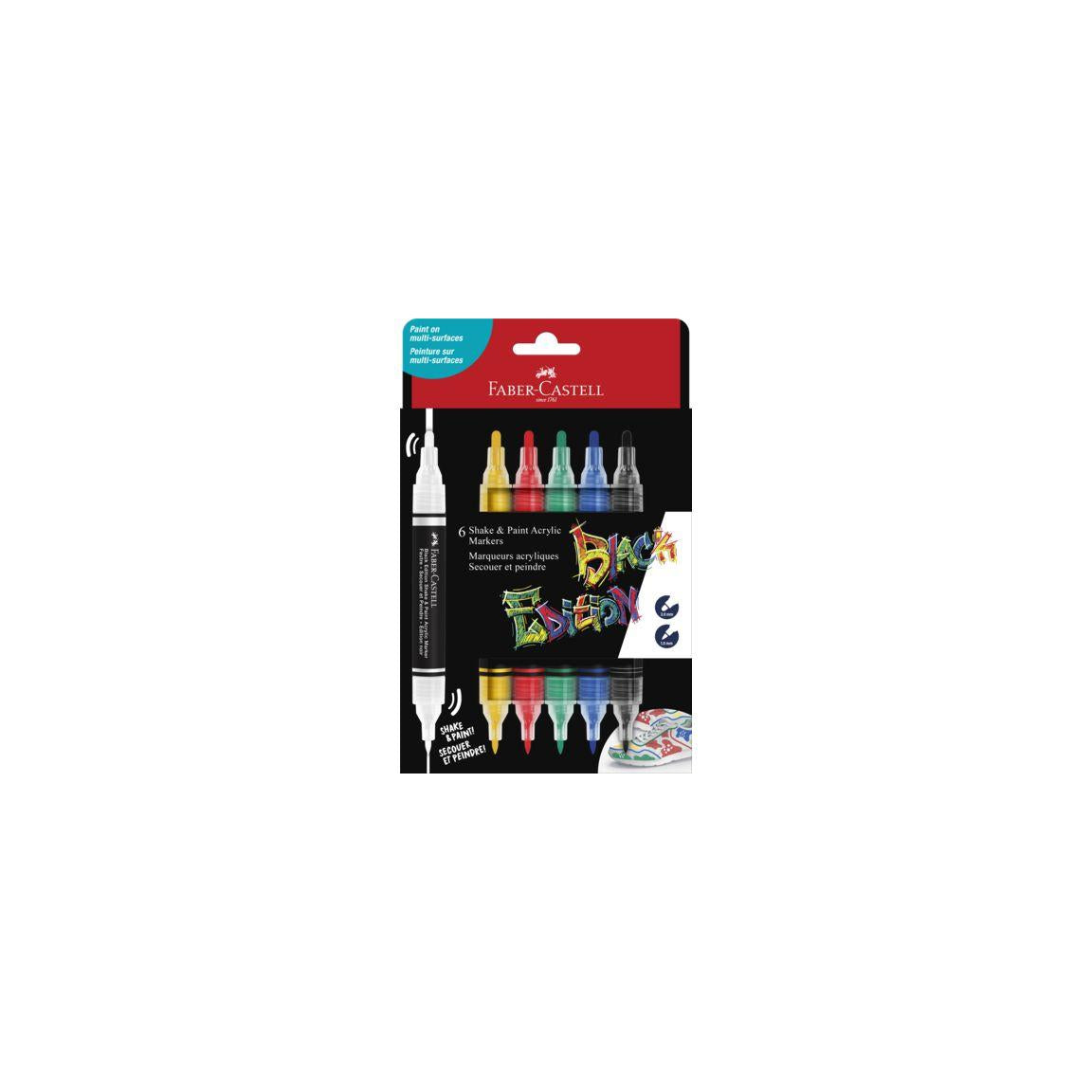 Fibre pencil shake&Paint metallic 6/pack
