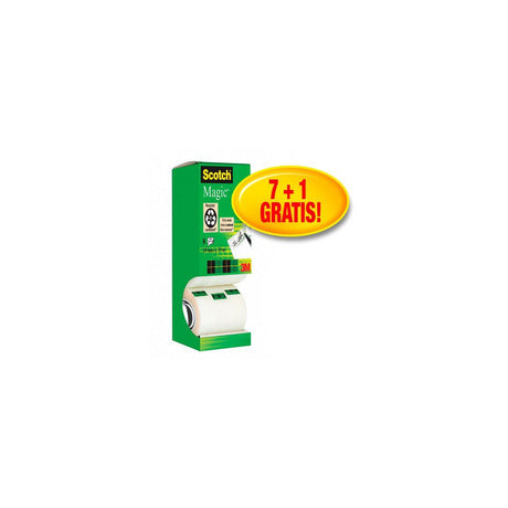 Document tape SCOTCH 810 19mmx33m 8/pack