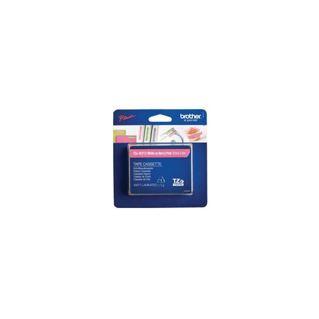 Tape BROTHER TZEMQP35 12mm White on Pink