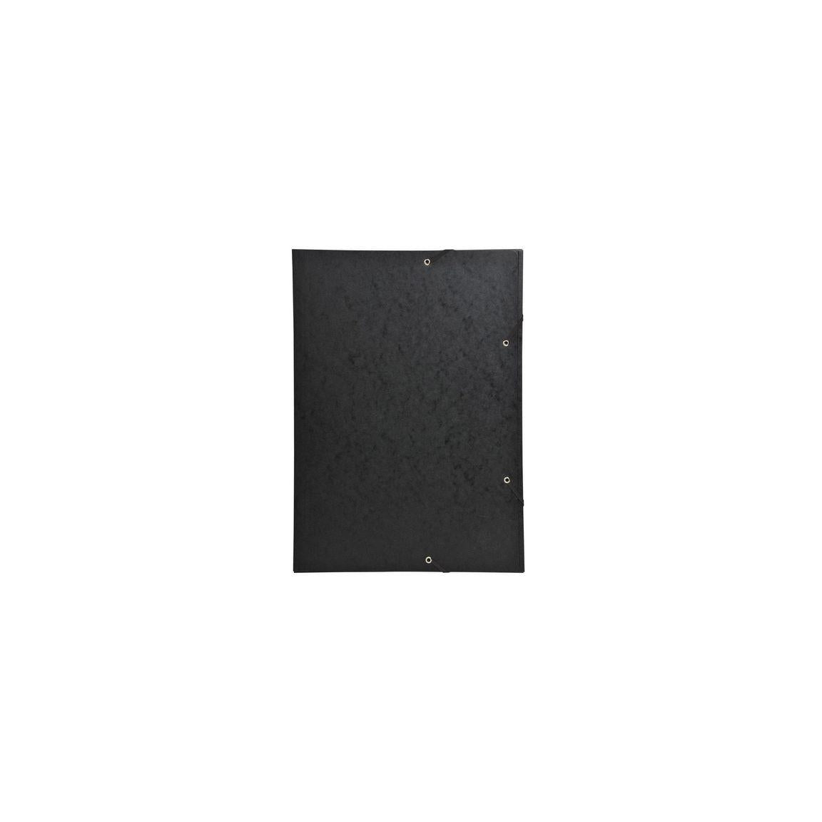 Rubber band folder 3-flap A3 600g black