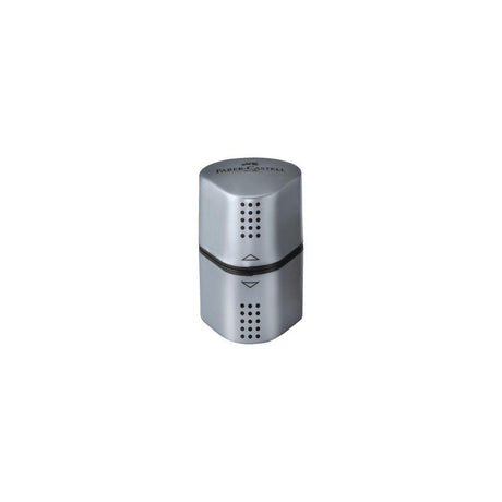 Pencil sharpener Faber Castell GripTrio silver.